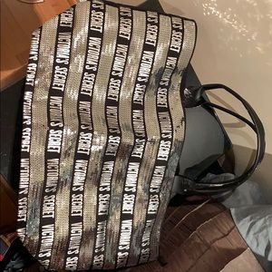 Victoria Secret sequined tote with zipper